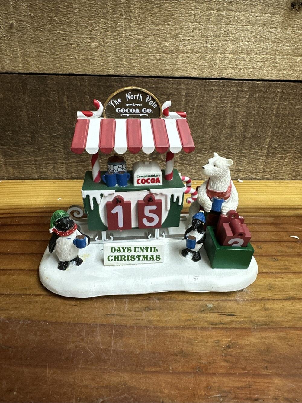 Lemax Christmas Village Countdown Calendar “COCOA WHILE YOU WAIT “ Polar Bear